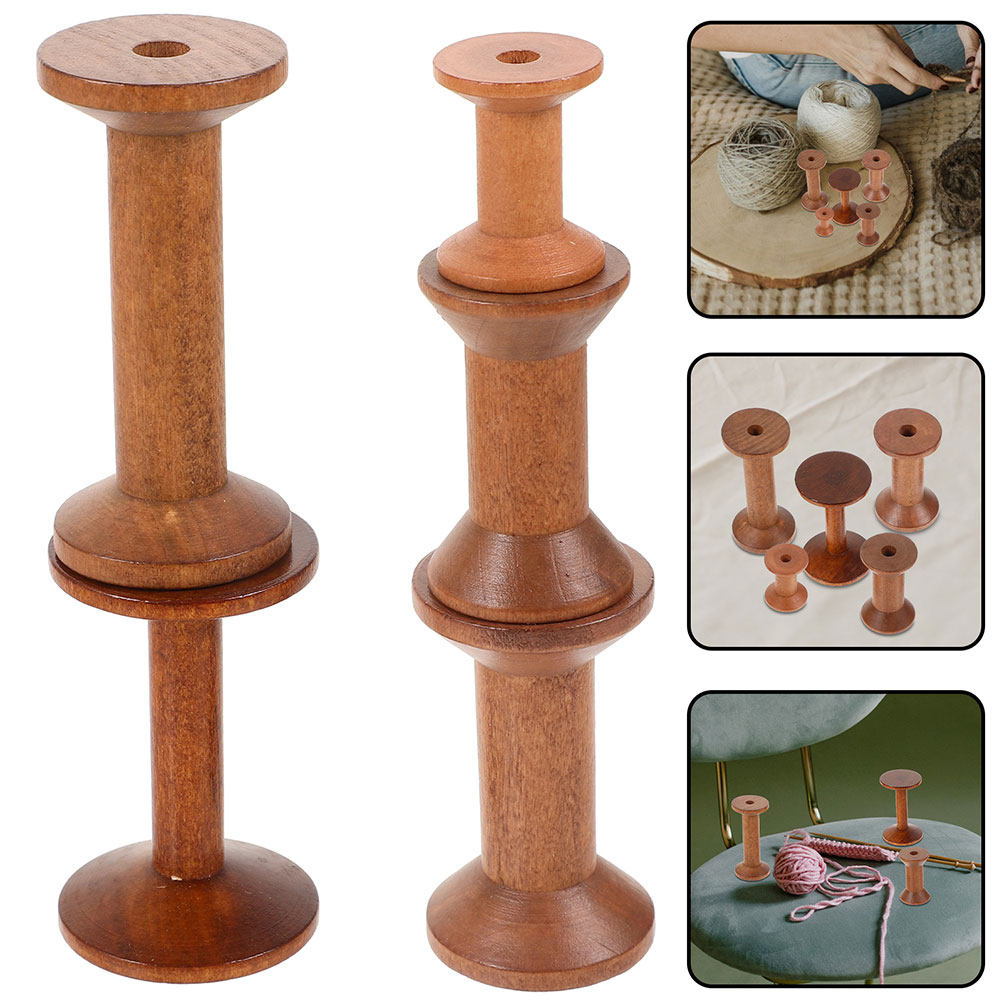 Embroidery Diy - 7 Bobinas de Madera Vintage para