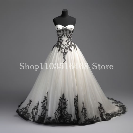 Embroidery Gothic - Vestido de novia bordado gótico blanco