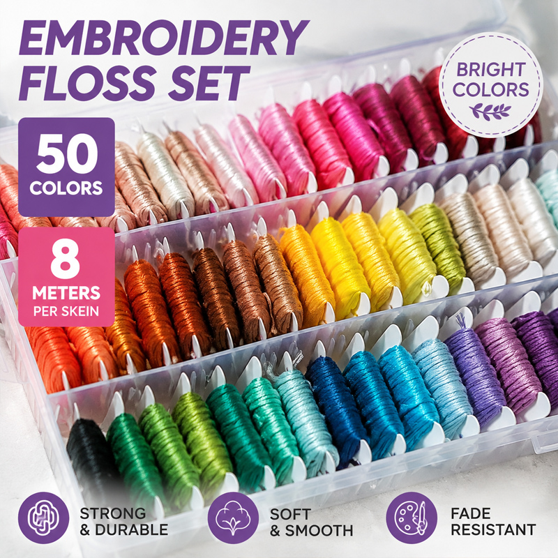 Embroidery Diy - Kit de Hilos de Bordar 100%