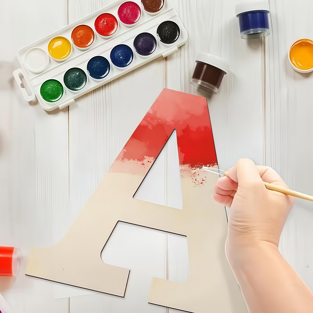 26 Piezas de Letras de Madera  - Embroidery Writing reseña y precio