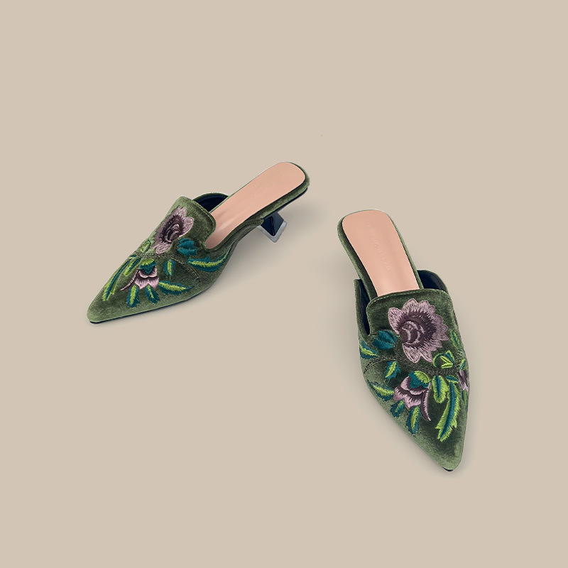Zapatos de Mujer de Terciopelo - Embroidery Design reseña y precio