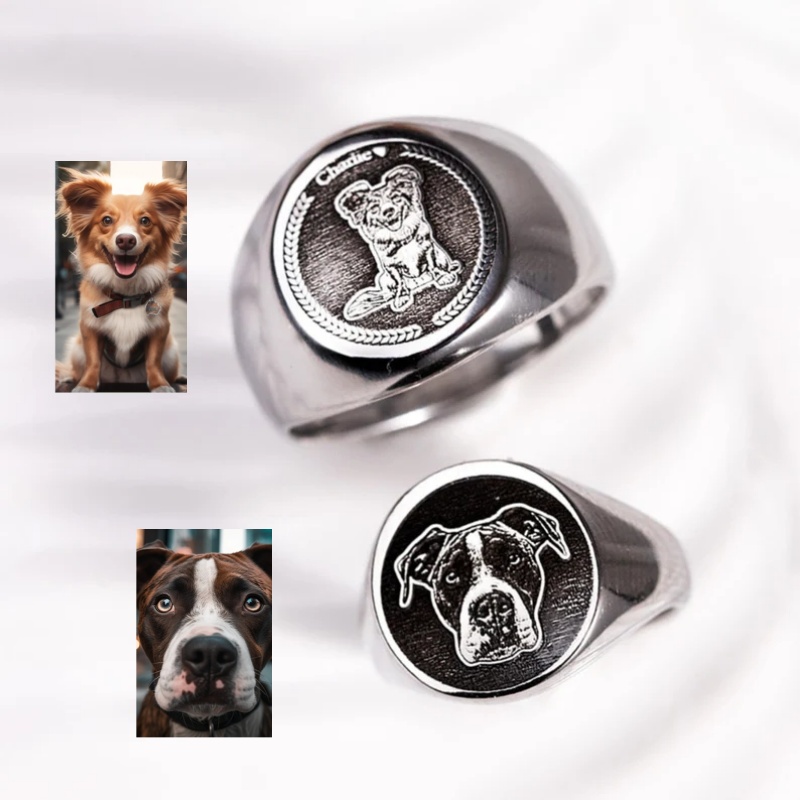 Anillo de sello con foto graba - Embroidery Alphabet reseña y precio