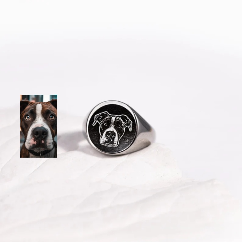 Anillo de sello con foto graba - Embroidery Alphabet reseña y precio