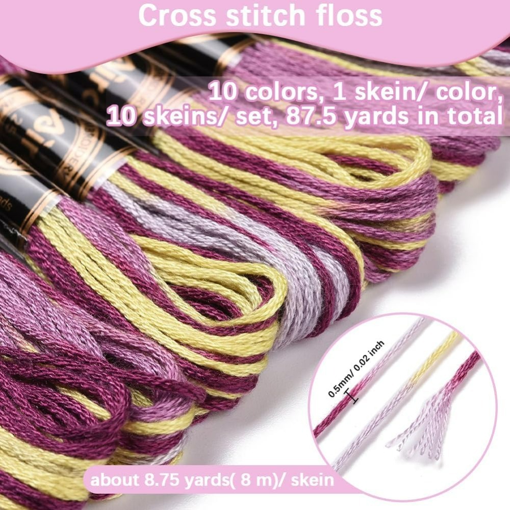 6 hebras de hilo de bordar mor - Embroidery Diy reseña y precio