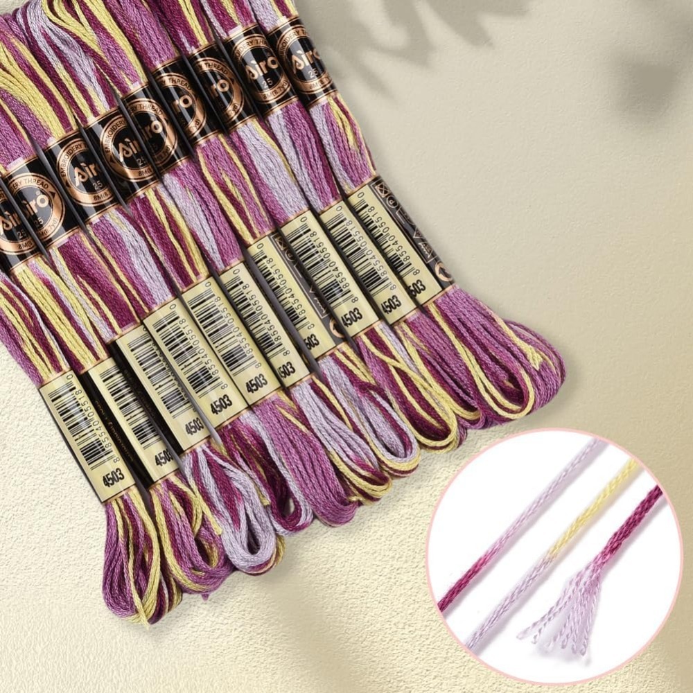 6 hebras de hilo de bordar mor - Embroidery Diy reseña y precio