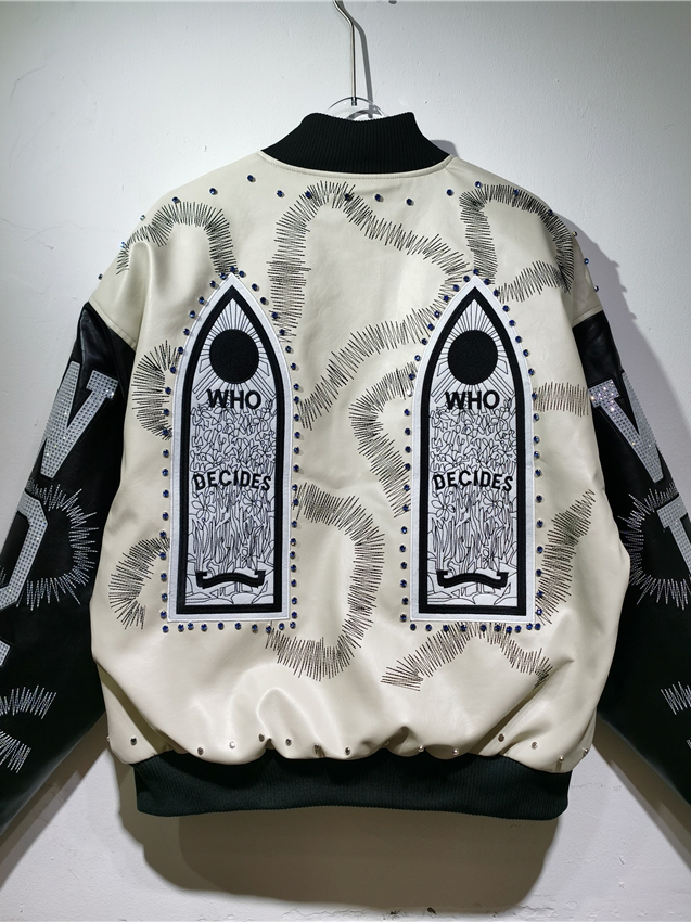 Chaqueta de cuero PU estilo mo - Embroidery Gothic reseña y precio