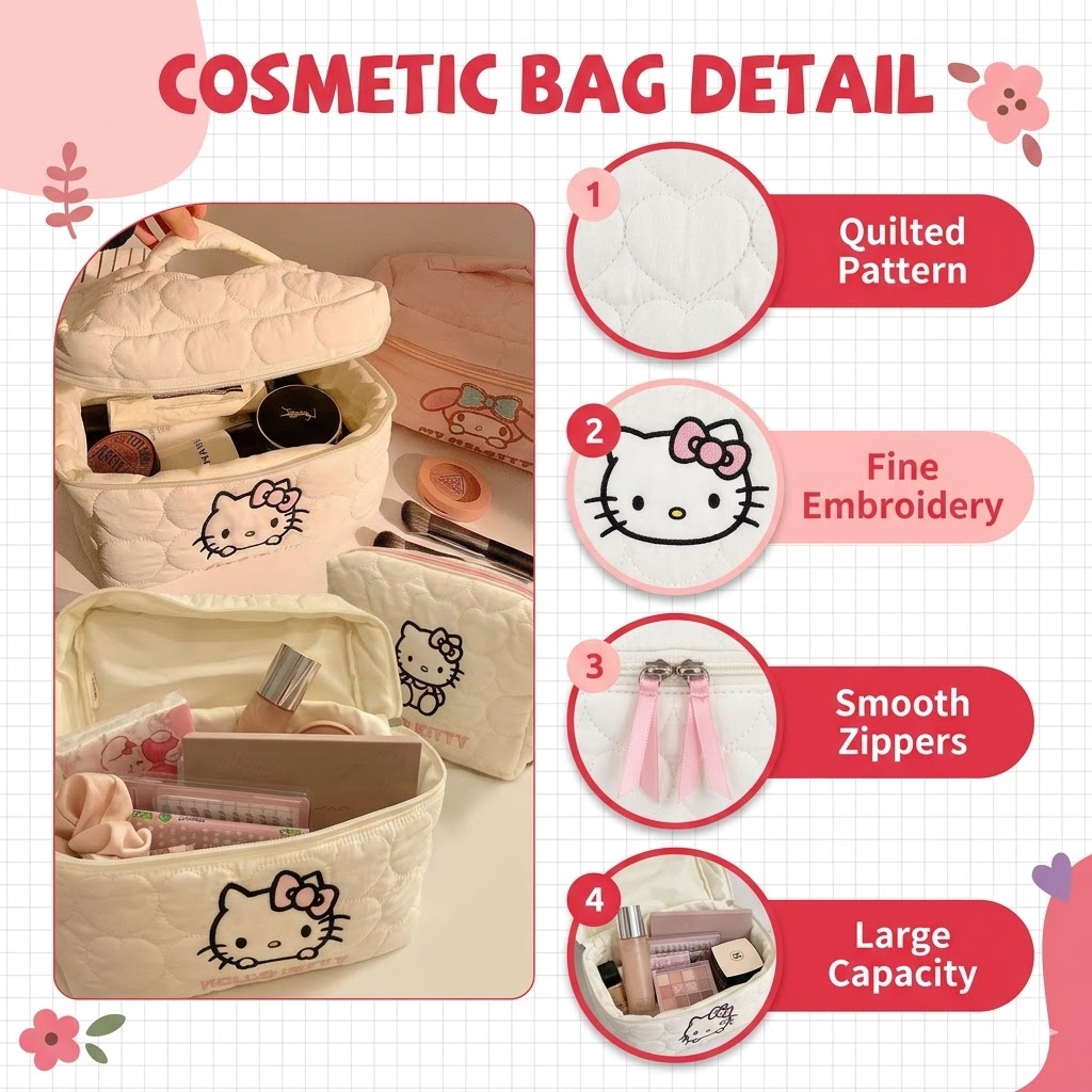 Nuestras Bolsas de Maquillaje  - Embroidery Icon reseña y precio