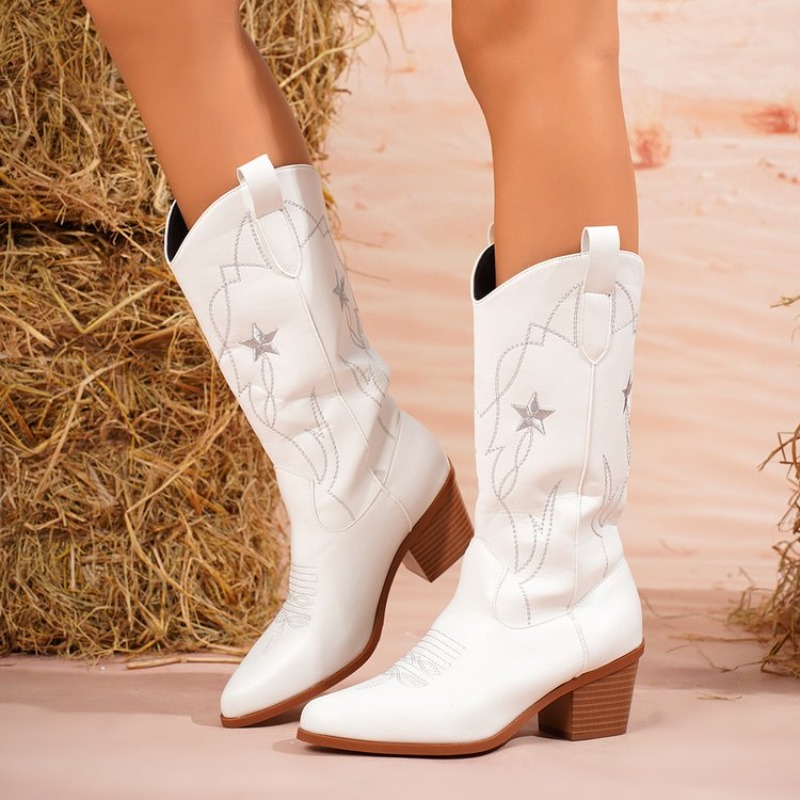 Botas de mujer de media caña c - Embroidery Details reseña y precio