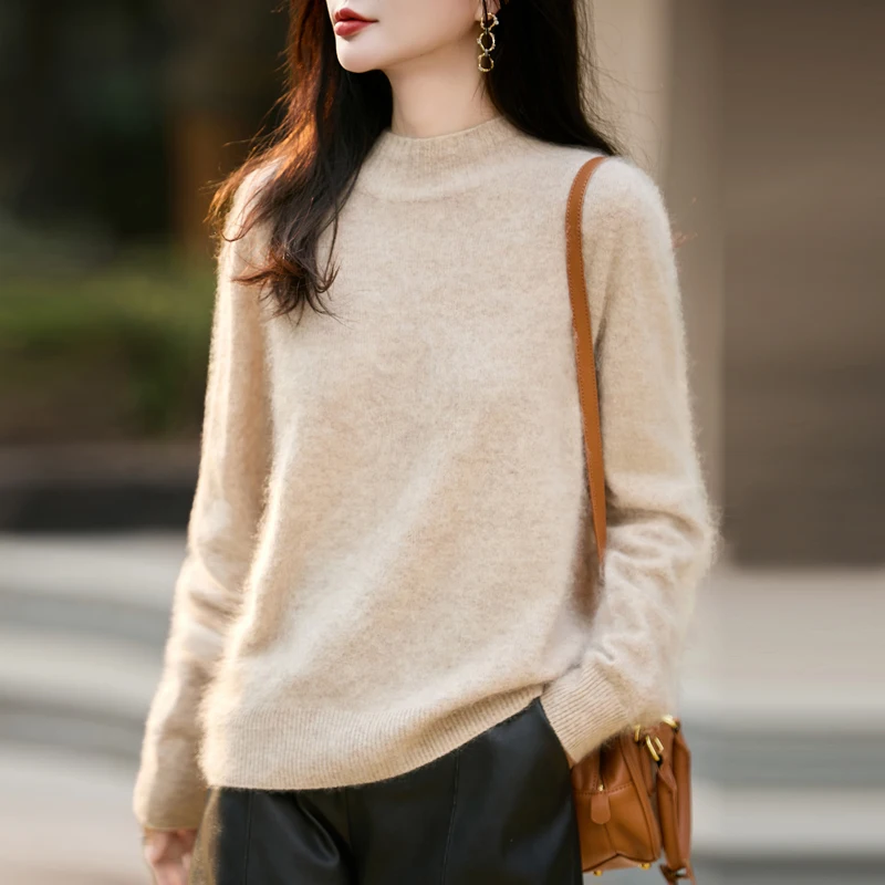Suéter de Cuello Alto para Muj - Embroidery Knit reseña y precio