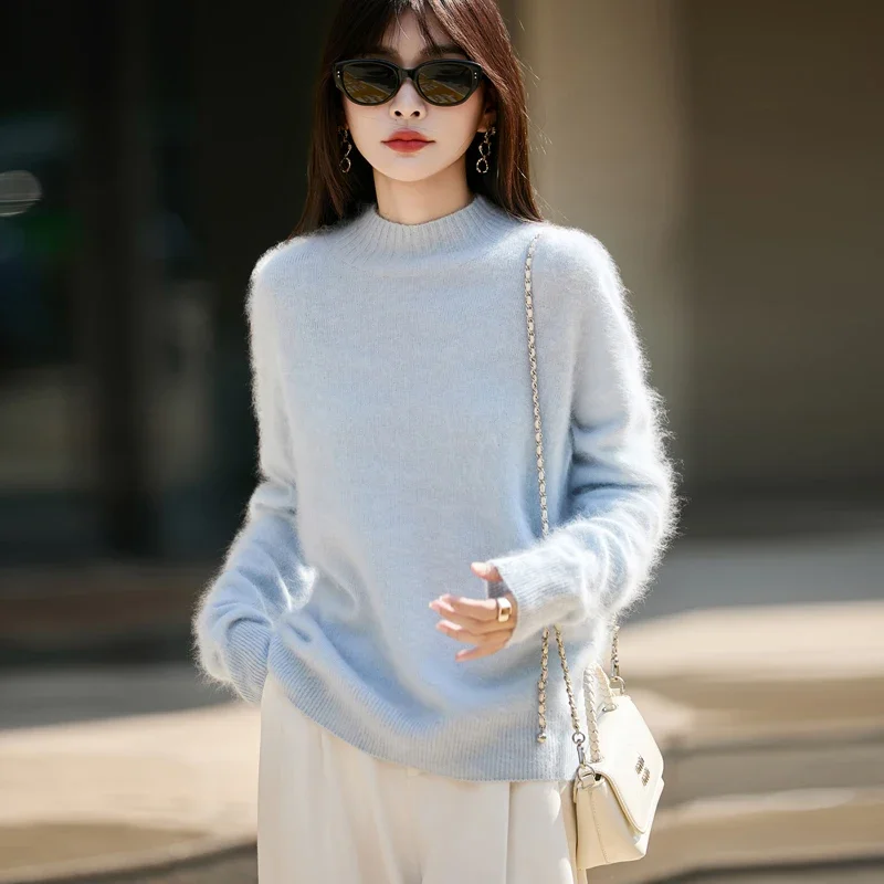 Suéter de Cuello Alto para Muj - Embroidery Knit reseña y precio