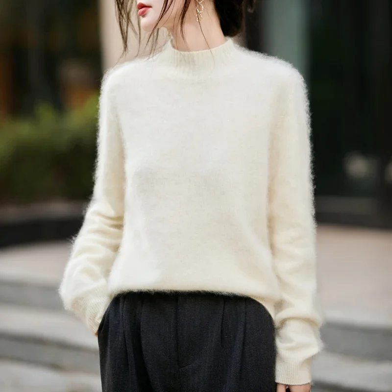 Suéter de Cuello Alto para Muj - Embroidery Knit reseña y precio