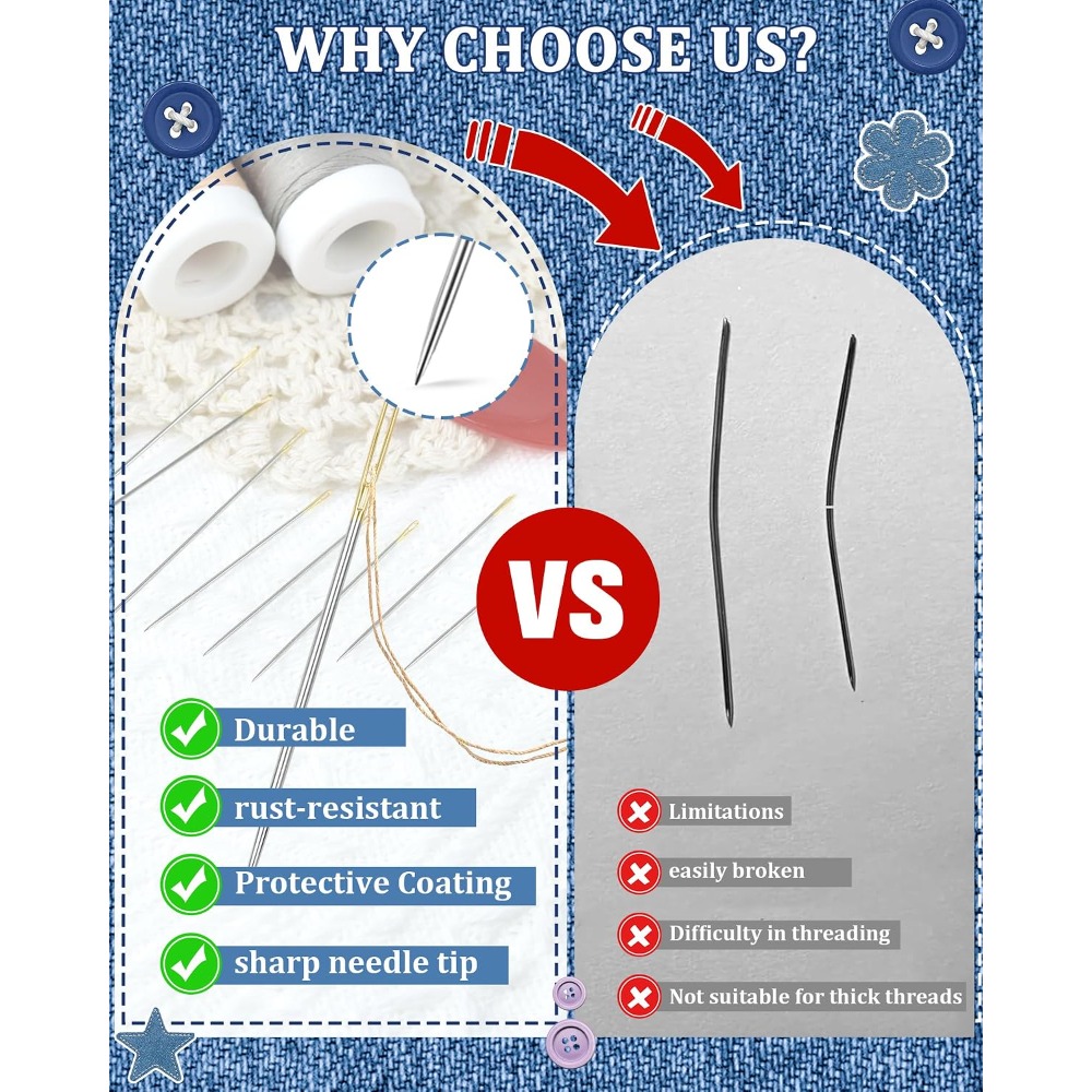 Juego de 30 Agujas de Coser a  - Embroidery Art reseña y precio