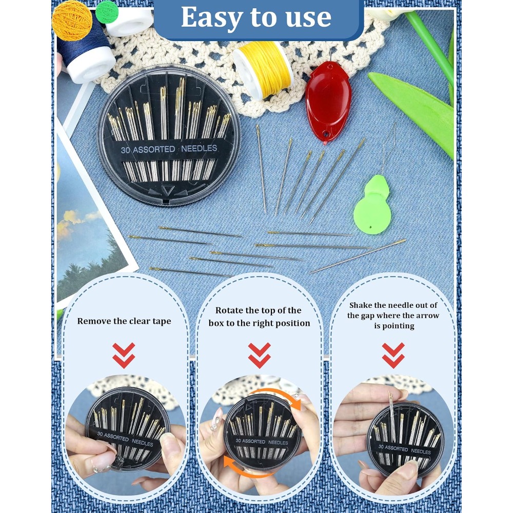 Juego de 30 Agujas de Coser a  - Embroidery Art reseña y precio