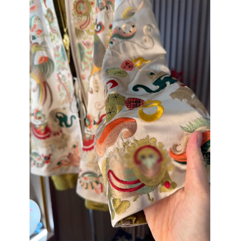 Nuevo Kimono Estilo Chino, Cha - Embroidery Knit reseña y precio