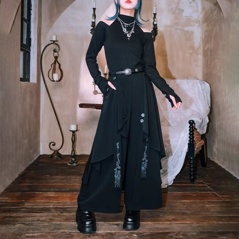 Falda Irregular en capas con c - Embroidery Gothic reseña y precio