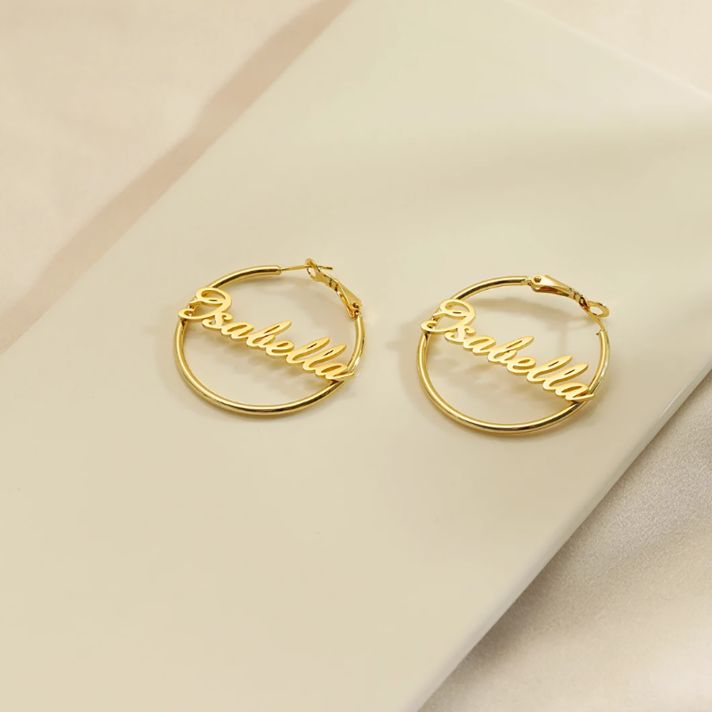 Acero CNH S: Pendientes de aro - Embroidery Alphabet reseña y precio