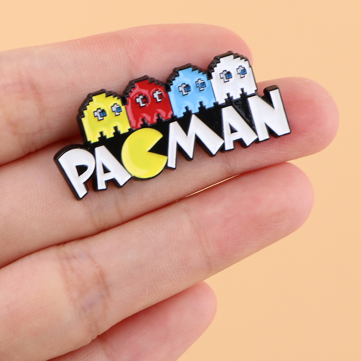 Pin de esmalte Pac-Man, superv - Embroidery Icon reseña y precio