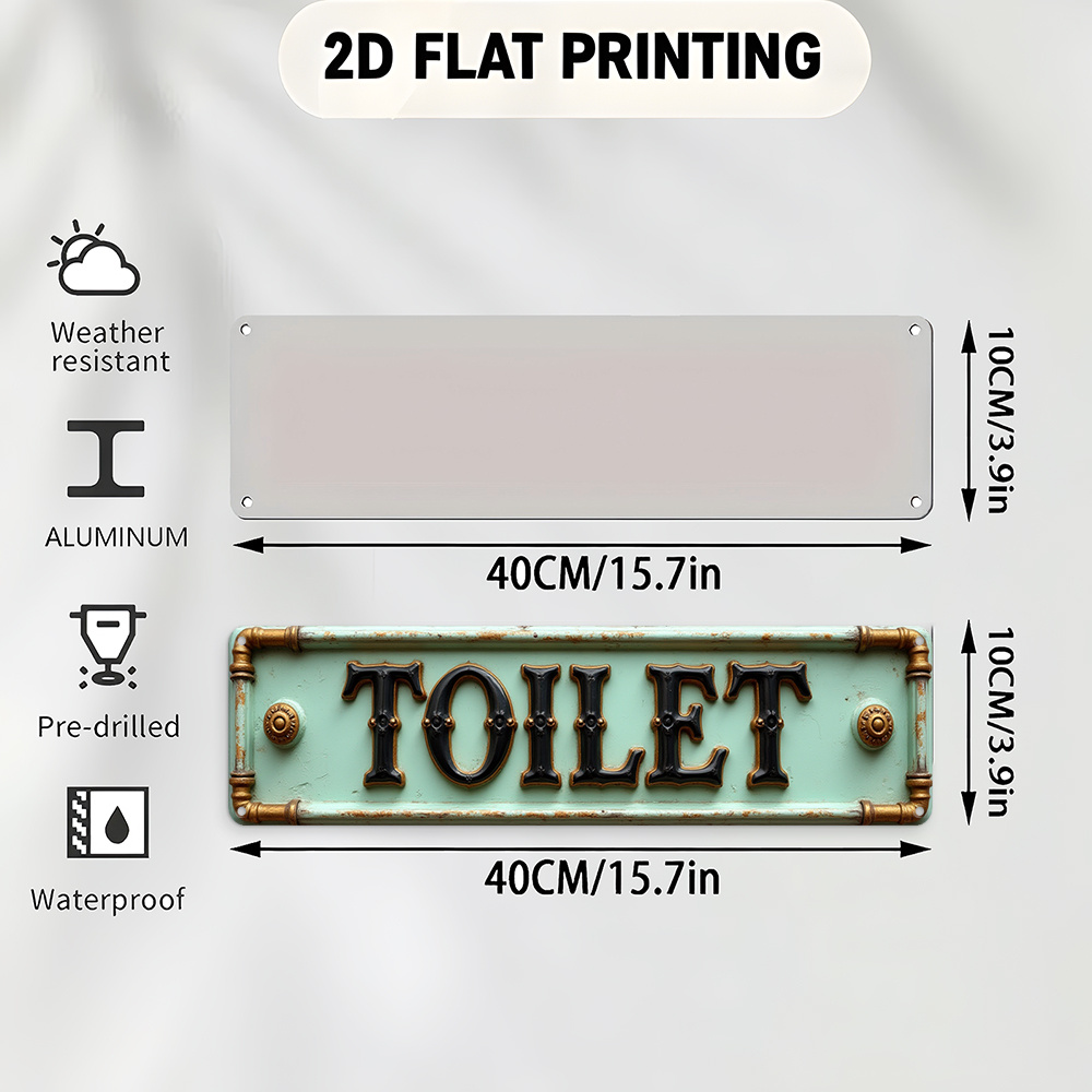 Letrero de inodoro plano y vin - Embroidery Wall Art reseña y precio