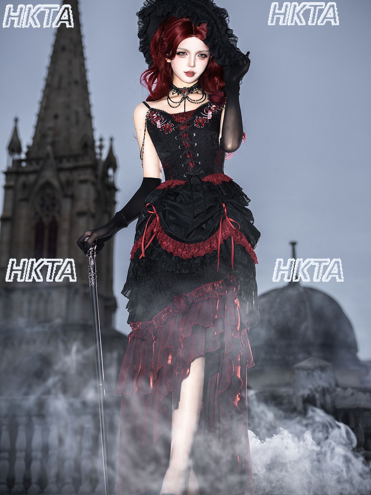 Elegante Conjunto de Vestido R - Embroidery Gothic reseña y precio