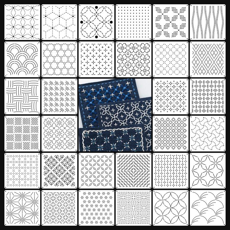Plantilla de bordado Sashiko,  - Embroidery Diy reseña y precio
